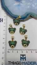 Pingente Urso Cravejado em Ouro 18k - 01 Unidade