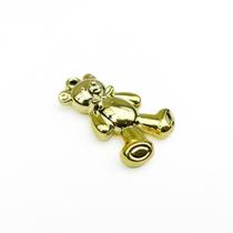 Pingente Urso Dourado 2,5x4x1cm para Chaveiro - unidade