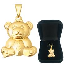 Pingente Urso Teddy Bear Banhado a Ouro 18k + Caixa Veludo