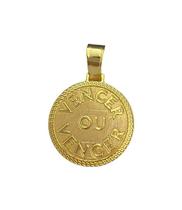 Pingente vencer ou vencer g - banhado a ouro 18k