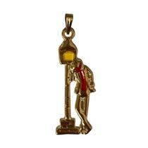 Pingente Zé Pelintra No Poste 4,6 Cm Dourado