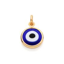 Pingentebanhado ouro 3x 24k 18k e 22k feminino olho grego azul rommanel 541649