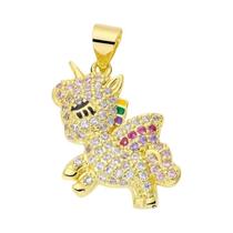 Pingentes Banhados a Ouro 18k - Luxo com Zircônia Arco-íris (Estrela, Libélula, Árvore da Vida, Abelha)