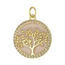 Pingentes Banhados a Ouro 18k - Luxo com Zircônia Arco-íris (Estrela, Libélula, Árvore da Vida, Abelha)