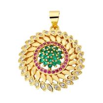 Pingentes Banhados a Ouro 18k - Luxo com Zircônia Arco-íris (Estrela, Libélula, Árvore da Vida, Abelha)