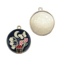 Pingentes Coloridos De Esmalte Em Formato De Cogumelo, Flor E Borboleta, 810 Peças De Liga Para