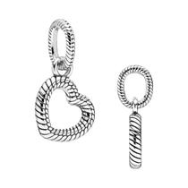 Pingentes Coloridos Em Prata Esterlina 925, Brincos Em Forma De Floco De Neve, Coração, Cadeado E