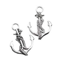 Pingentes De Âncora De Navio Vintage Prateados Antigos, 20/52 Peças, De Liga Metálica Para Joias DIY