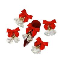 Pingentes De Arte Para Unhas Com Laço Vermelho E Sino De Natal, 3 Peças, Luxuoso Cristal Aurora, Pingentes De Arte Para Unhas Com Laço Vermelho E Sino De Natal, 3 Peças, Luxuoso Cristal Aurora,