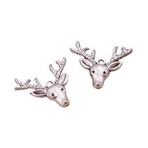 Pingentes De Cabeça De Veado Em Duas Cores, 10 Peças, 33x57mm, Pingentes De Animais De Natal, Pingentes De Cabeça De Veado Em Duas Cores, 10 Peças, 33x57mm, Pingentes De Animais De Natal,