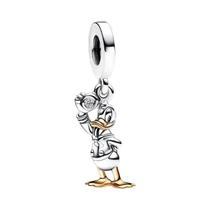 Pingentes De Charme Da Disney Para Mulheres, Donald Duck E Minnie, Compatíveis Com Pulseiras E