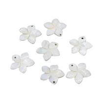 Pingentes De Concha De Água Doce Branca Em Forma De Pétala De 25mm, Pacote Com 5 Peças Para DIY De
