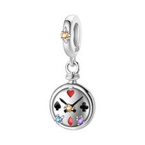Pingentes De Contos De Fadas Castelo De Rosas E Coelho Raposa Prateada Para Pulseiras De 3mm, Joias