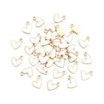 Pingentes De Coração Coloridos Em Liga Metálica 50 Peças 9x10mm, Lindos Pingentes De Amor Para Fazer Pingentes De Coração Coloridos Em Liga Metálica 50 Peças 9x10mm, Lindos Pingentes De Amor Para Fazer