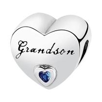 Pingentes De Coração Em Prata Esterlina 925 Para Mulheres, Pulseira Com Beads DIY, Presente De Amor