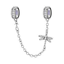 Pingentes De Corrente De Segurança Em Prata Esterlina 925 Para Mulheres, Lua, Estrela, Borboleta,