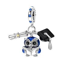 Pingentes De Coruja Coloridos Para Pulseiras De Prata 925 DIY Joias 3mm Série Temporada De Formatura Pingentes De Coruja Coloridos Para Pulseiras De Prata 925 DIY Joias 3mm Série Temporada De Formatura