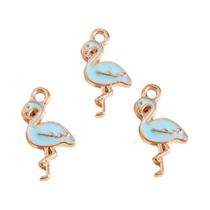 Pingentes De Esmalte Em Forma De Beija-flor 10pcs 9x17mm Para DIY Brincos Pendentes Colares