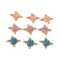 Pingentes De Esmalte Galáxia Planeta Estrela Lua 10 Peças Para Joias DIY, Berloques Para Colares,