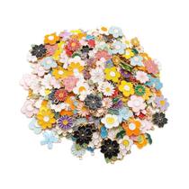 Pingentes De Esmalte Série Floral 20/30/50 Peças Sortidos De Flores Para Fazer Joias DIY Colar