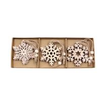 Pingentes De Floco De Neve De Madeira Vintage 12PCS Ornamentos De Natal Para Pendurar DIY Pintura Pingentes De Floco De Neve De Madeira Vintage 12PCS Ornamentos De Natal Para Pendurar DIY Pintura