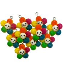 Pingentes de flor 16 mm em resina personalize suas bijuterias divertidas. 20 unidades