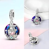 Pingentes De Flor De Amor Maternal Em Prata Esterlina 925 Para Mulheres, Compatíveis Com Pulseiras,