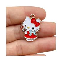 Pingentes De Gato De Natal Banhados a Ouro 10 Peças Para Fabricação De Joias, Colares, Pulseiras,