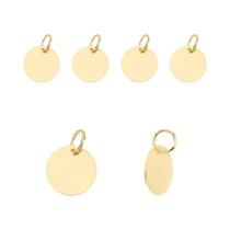 Pingentes De Latão Dourado 12mm Redondos Planos Metálicos 100 Peças Com Argola Para Pulseira Pingentes De Latão Dourado 12mm Redondos Planos Metálicos 100 Peças Com Argola Para Pulseira