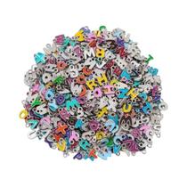 Pingentes De Letras Do Alfabeto A-Z Em Esmalte Colorido, 100 Peças, Para Fazer Joias DIY