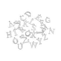 Pingentes De Letras Em Aço Inoxidável 26 Letras 50pcs Colar Pulseira Brinco DIY Joias Com Nome