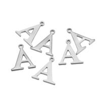 Pingentes De Letras Em Aço Inoxidável 26 Letras 50pcs Colar Pulseira Brinco DIY Joias Com Nome