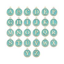 Pingentes De Letras Iniciais Do Alfabeto 26 Peças 12x14mm Em Esmalte Para Fazer Joias E Pulseiras