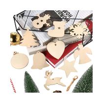 Pingentes De Madeira Pequenos Para Árvore De Natal 10-40 Peças Artesanato Festivo DIY Decorações De