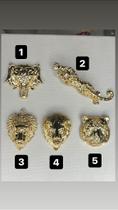 Pingentes de Metal Dourado - Elefante, Tigre e Leão Pingentes de Metal Dourado - Elefante, Tigre e Leão