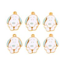 Pingentes De Metal Esmaltado Com Efeito Óleo, Estilo Cachorrinho Fofo E Moderno, 10 Peças Para