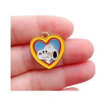 Pingentes De Metal Esmaltado De Cães De Desenho Animado E Anime, 10 Peças, Para Joias DIY E