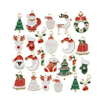 Pingentes De Natal Em Esmalte: Boneco De Neve, Papai Noel, Árvore, Pinguim, Rena - 20, 40, 100 Peças