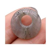 Pingentes De Pedra Natural Com Furo Grande De 18mm, 2 Peças De Lápis Lazuli E Ágatas Para Colares E