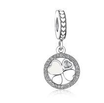 Pingentes de pingentes de prata esterlina 925 pingente de pingente de pulseira colar europeu coração talão balançar mulheres jóias diy