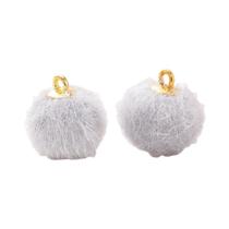 Pingentes De Pompons De Pelúcia Cobertos Com Bolas De Pelo 10pcs Para DIY Colar Brincos Pulseiras