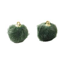 Pingentes De Pompons De Pelúcia Cobertos Com Bolas De Pelo 10pcs Para DIY Colar Brincos Pulseiras