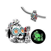 Pingentes De Prata 925 Para O Natal, Charms Da Disney, Caveira Poker Jack, Joias Para Presentear,