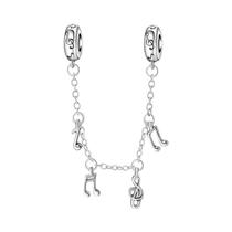 Pingentes De Prata Esterlina Em Formato De Instrumentos Musicais: Piano, Guitarra E Fone De Ouvido