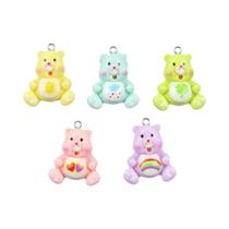 Pingentes De Resina 3D De Urso De Desenho Animado, 10 Peças Para Joias DIY, Colares, Brincos,