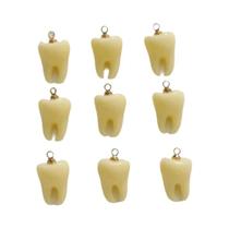 Pingentes De Resina 3D Em Formato De Dente Molar 18x10mm Para Acessórios De Joias DIY - 10 Peças