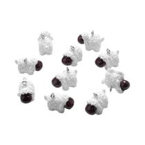 Pingentes De Resina De Animais Mistos 10pcs Frango Tartaruga Porco Porquinho-da-índia Para Fazer