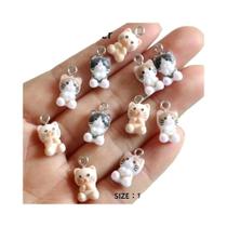 Pingentes De Resina De Gatinhos Mini Adoráveis (20 Peças) Para Fabricação De Joias DIY E Acessórios