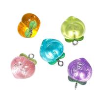 Pingentes De Resina Em Formato De Pêssego, 10 Peças, Transparentes, Para Chaveiro, Colar, Acessório Pingentes De Resina Em Formato De Pêssego, 10 Peças, Transparentes, Para Chaveiro, Colar, Acessório