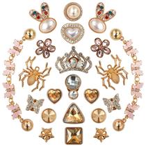 Pingentes de sapato Charm Lugailly, 22 peças de metal dourado